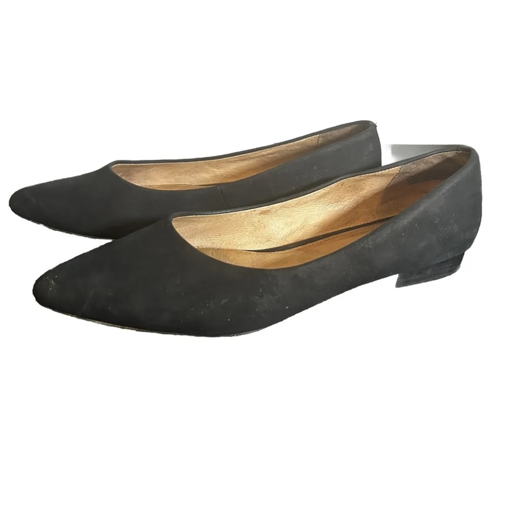 Caslon Black Suede Leather Pointed Toe Flats Size 9M